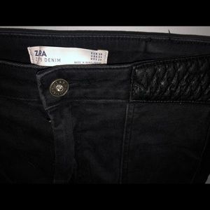 Zara Black braided Jeans! Never warn